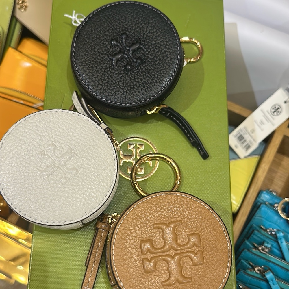 Tory Burch Black, and Tan Coin Purses